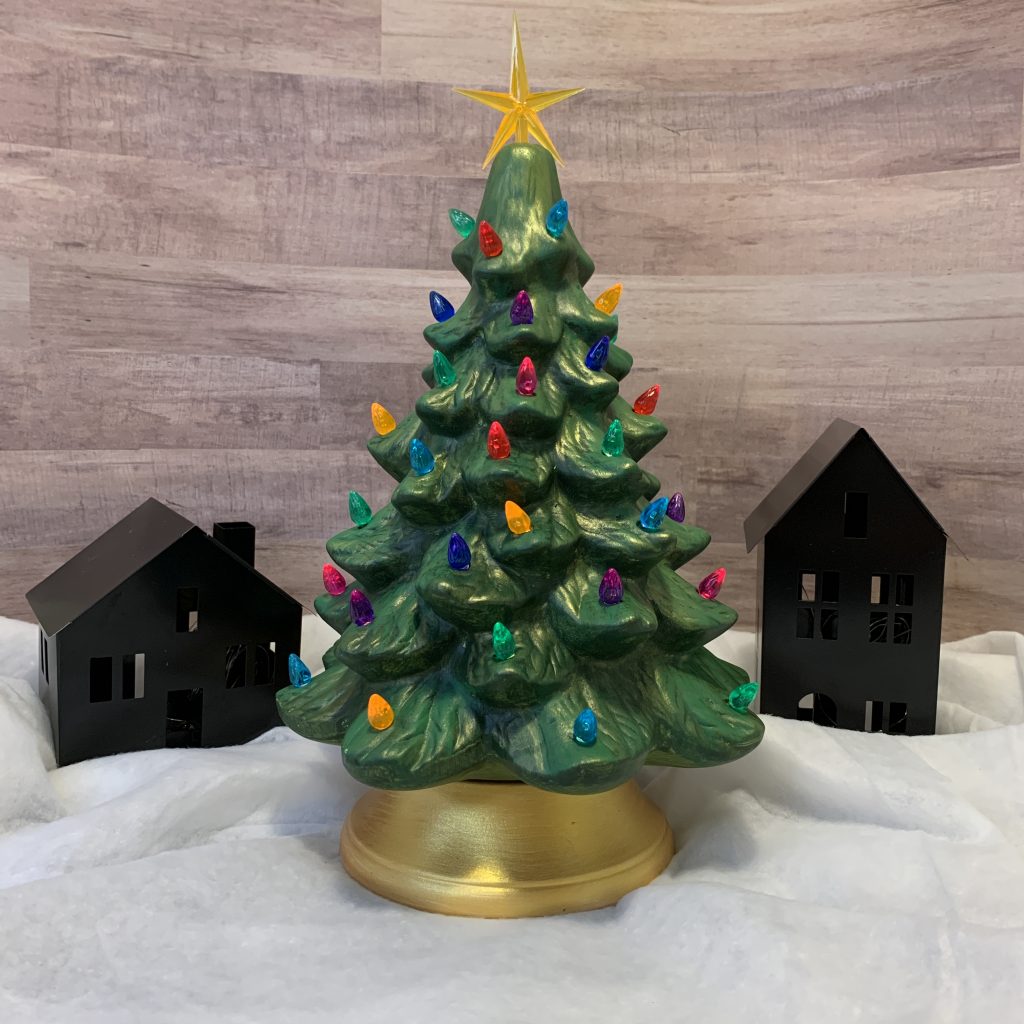 Lighted ceramic Christmas tree