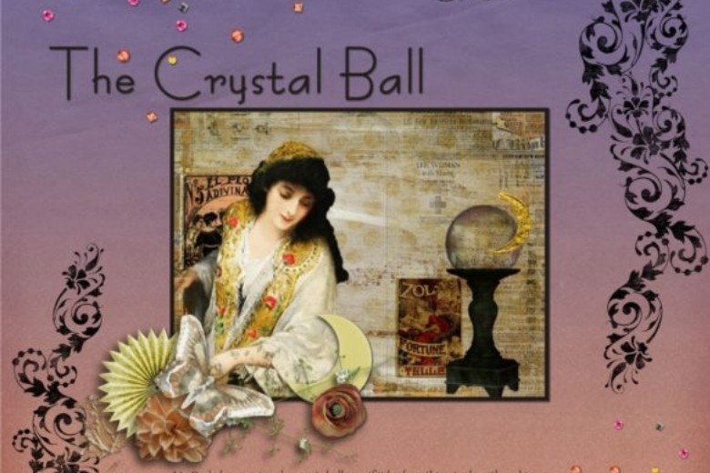 crystal ball scrapbook page from my artful adventures