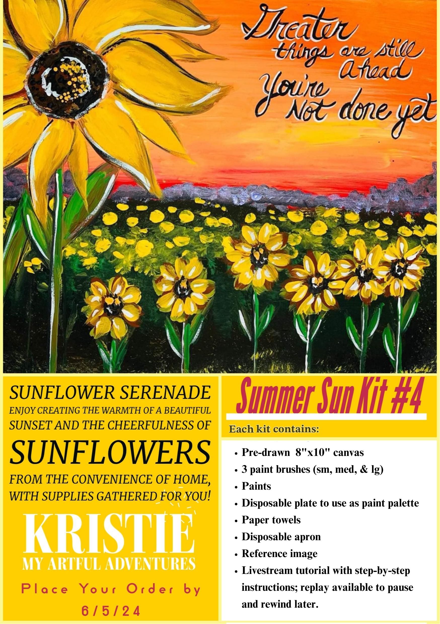 Sunflower Serenade painting kit